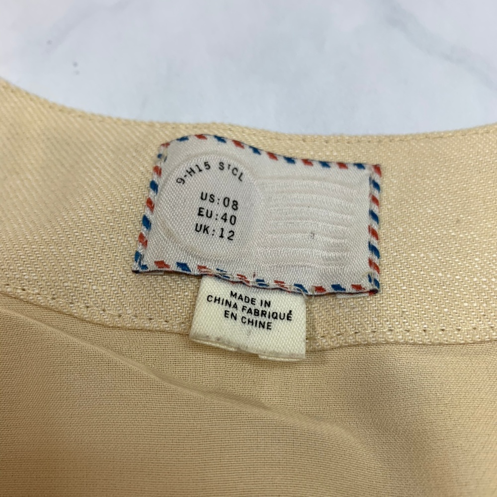 Anthropologie Postmark Cream Oleander Canvas Dress - Picture 7 of 8
